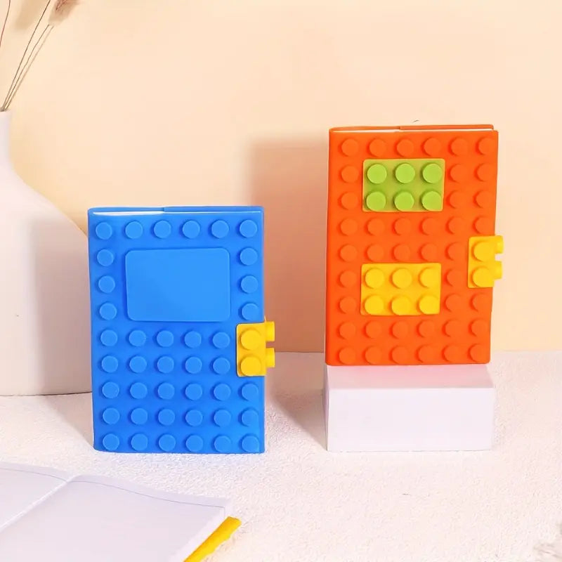 BrickBlox™ Mini Building Block Notebooks – Spiral Notepads in Assorted Brick Styles | Sensory-Friendly Fidget Stationery for Focus & Fun