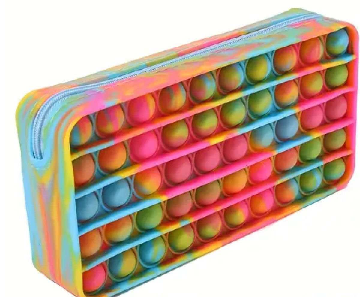 Rainbow Sensory Pop-it Fidget Pencil Case