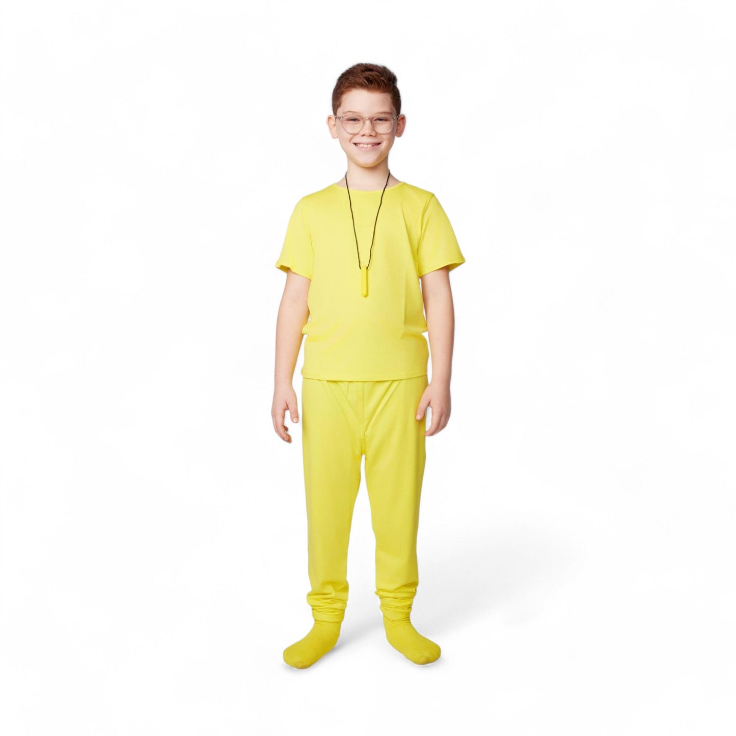 The Everday Sensory Friendly Yellow Tee w Chewy Necklace-- *actual chewy necklace design may vary, but color will match tee*