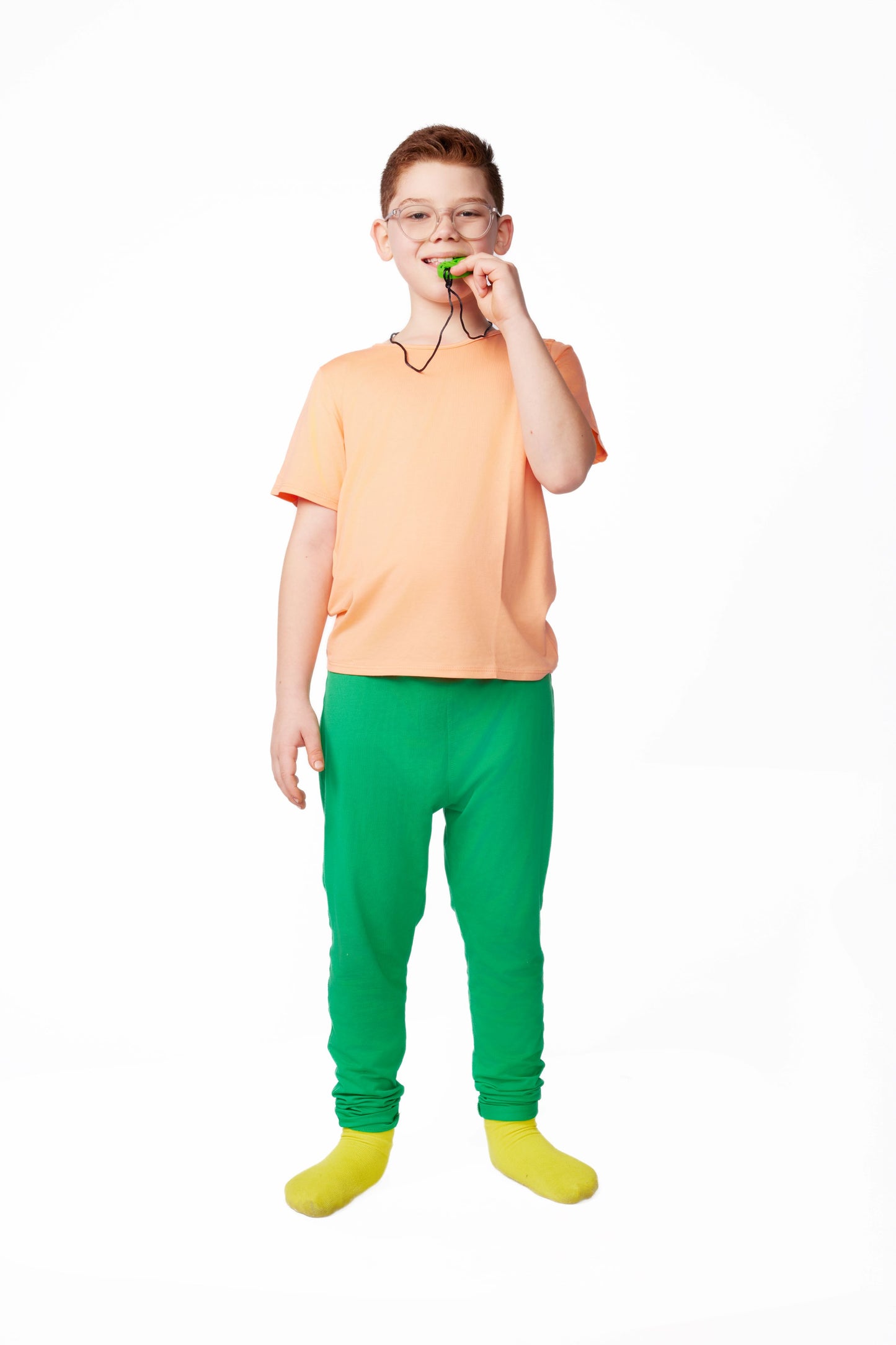 The Everday Sensory Friendly Coral Tee w Chewy Necklace- *actual chewy necklace design may vary, but color will match tee*