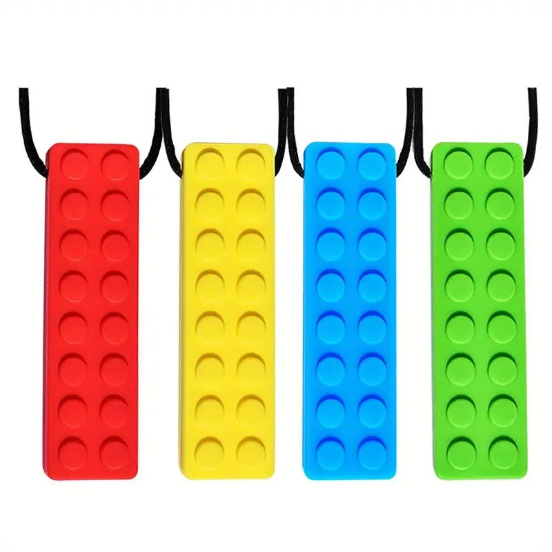 2 Pack Sensory Chewable Necklace-Lego