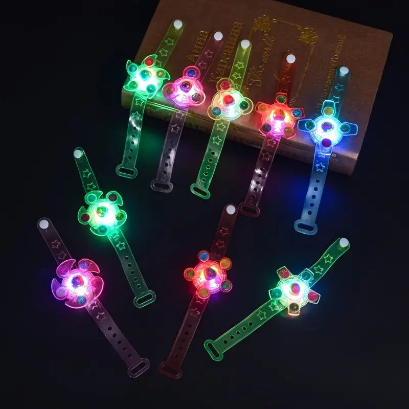 GlowSpin LED Fidget Spinner Bracelet
