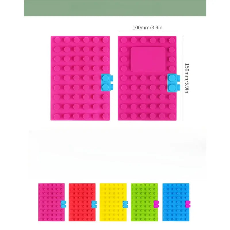 BrickBlox™ Mini Building Block Notebooks – Spiral Notepads in Assorted Brick Styles | Sensory-Friendly Fidget Stationery for Focus & Fun