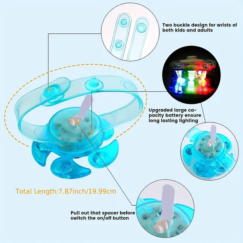 GlowSpin LED Fidget Spinner Bracelet