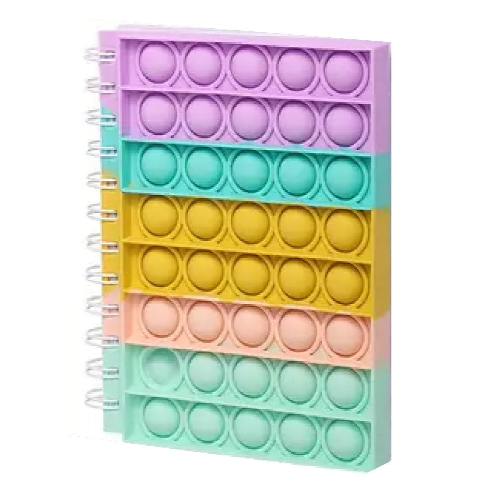 6.5" x 5" Sensory Friendly Pop-It Fidget Mini Notebook