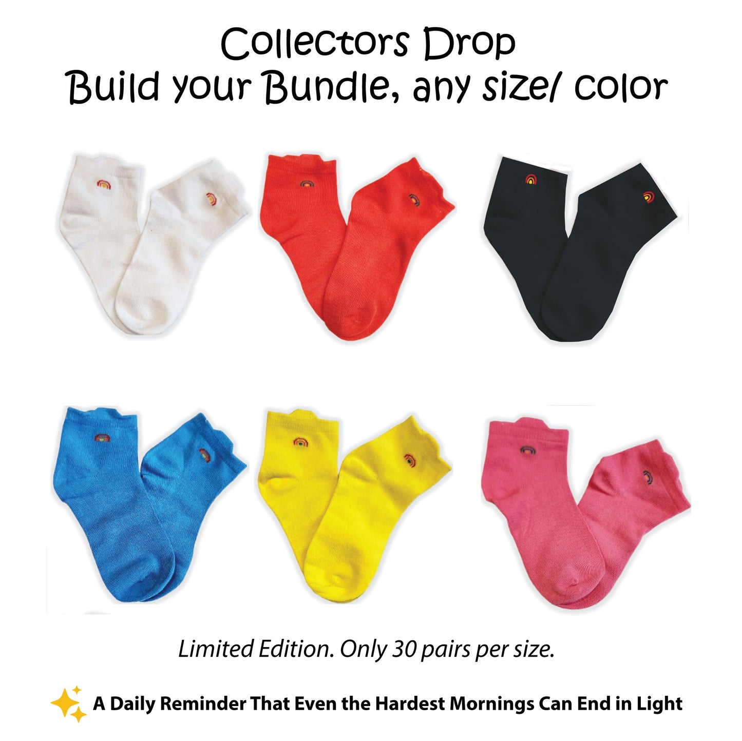 🌈 SmoothToe™ Rainbow Steps Ankle – Limited Edition Seamless Toe Sensory-Friendly Socks. *Single Pair/ Build your Bundle