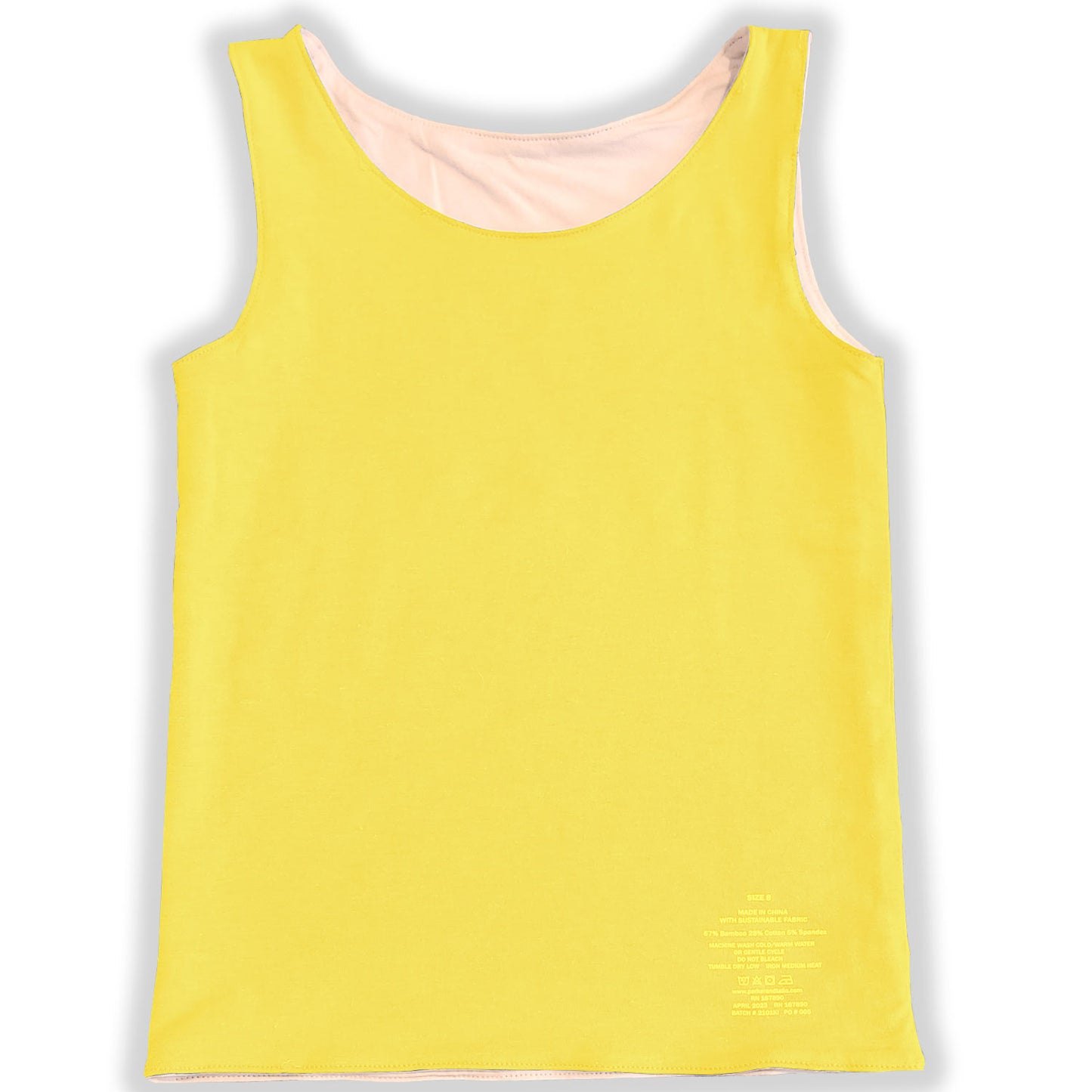 The Sensory Compression Comfort Reversible Tank - Yellow/White