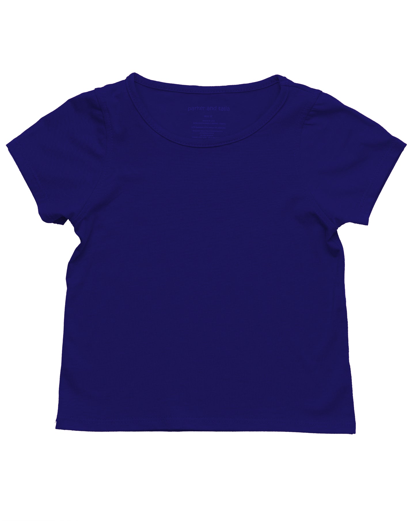 The Everday Sensory Friendly Navy Tee w Chewy Necklace- *actual chewy necklace design may vary, but color will match tee*