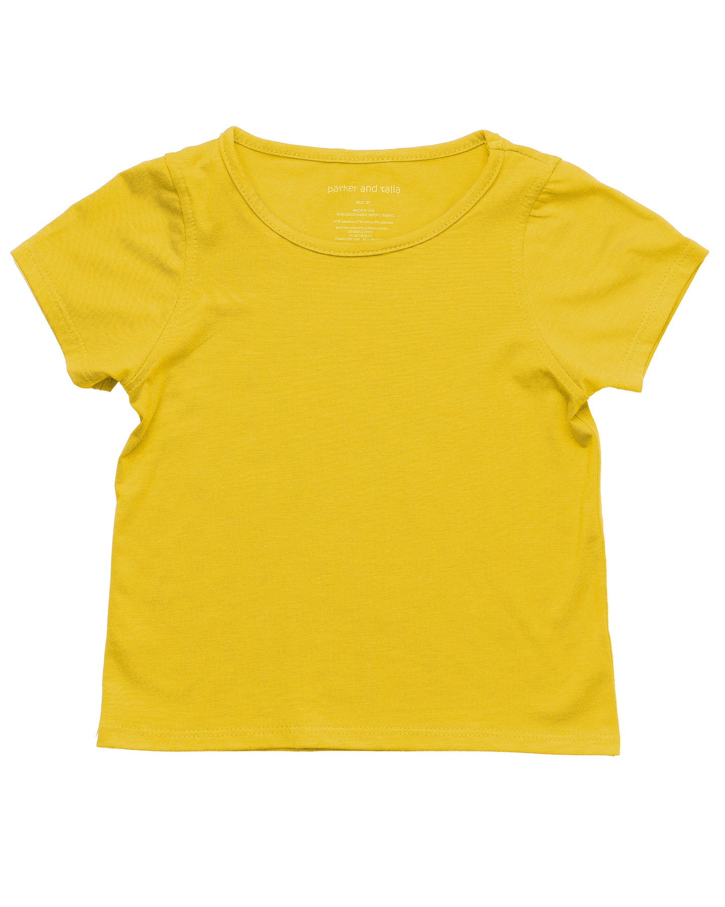The Everday Sensory Friendly Yellow Tee w Chewy Necklace-- *actual chewy necklace design may vary, but color will match tee*