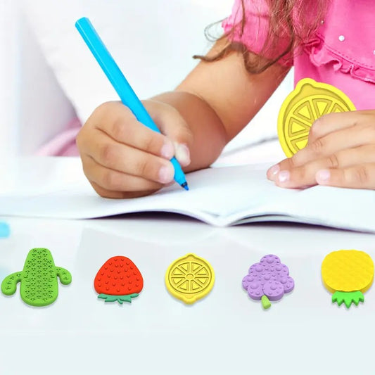🍓 Fruit Pebbles™ – 5pc Textured Silicone Sensory Stones