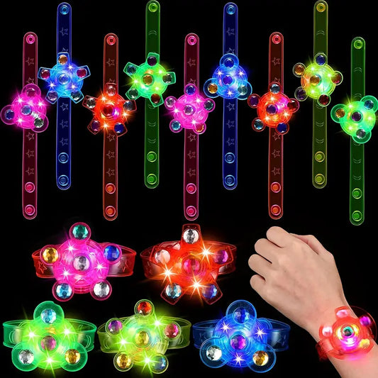 GlowSpin LED Fidget Spinner Bracelet