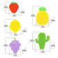 🍓 Fruit Pebbles™ – 5pc Textured Silicone Sensory Stones