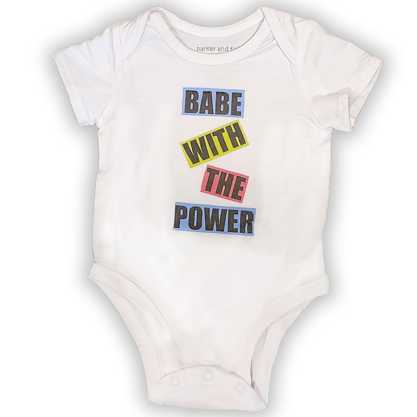 The Everyday Graphic Baby Onesie: Babe with the Power