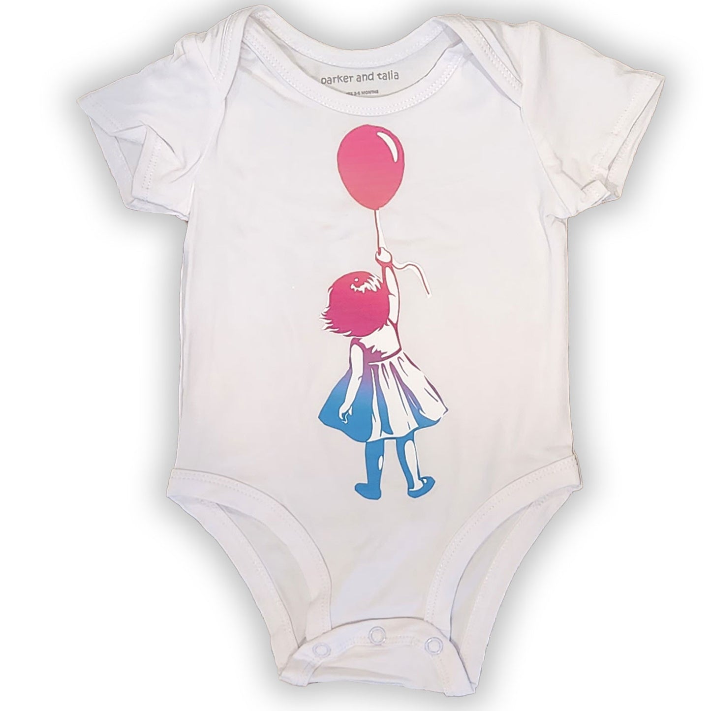 The Everyday Graphic Baby Onesie: Girl with a Balloon