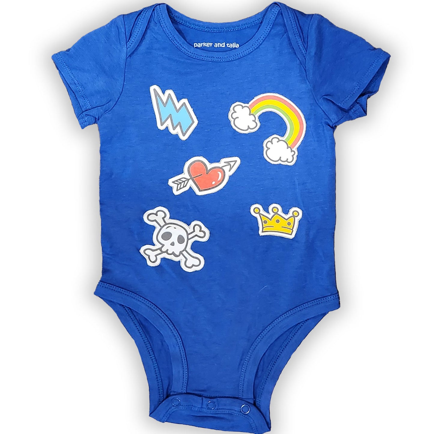 The Everyday Graphic Baby Onesie: Rockstar Patches