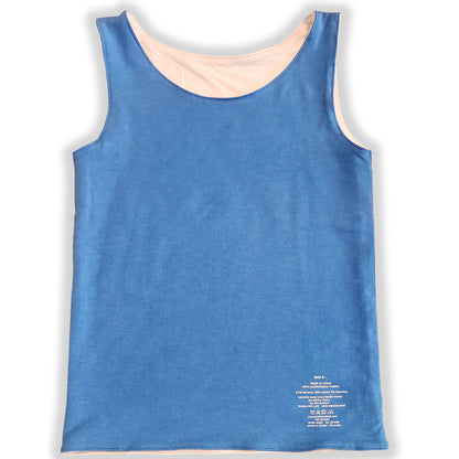 The Sensory Compression Comfort Reversible Tank - Blue/White