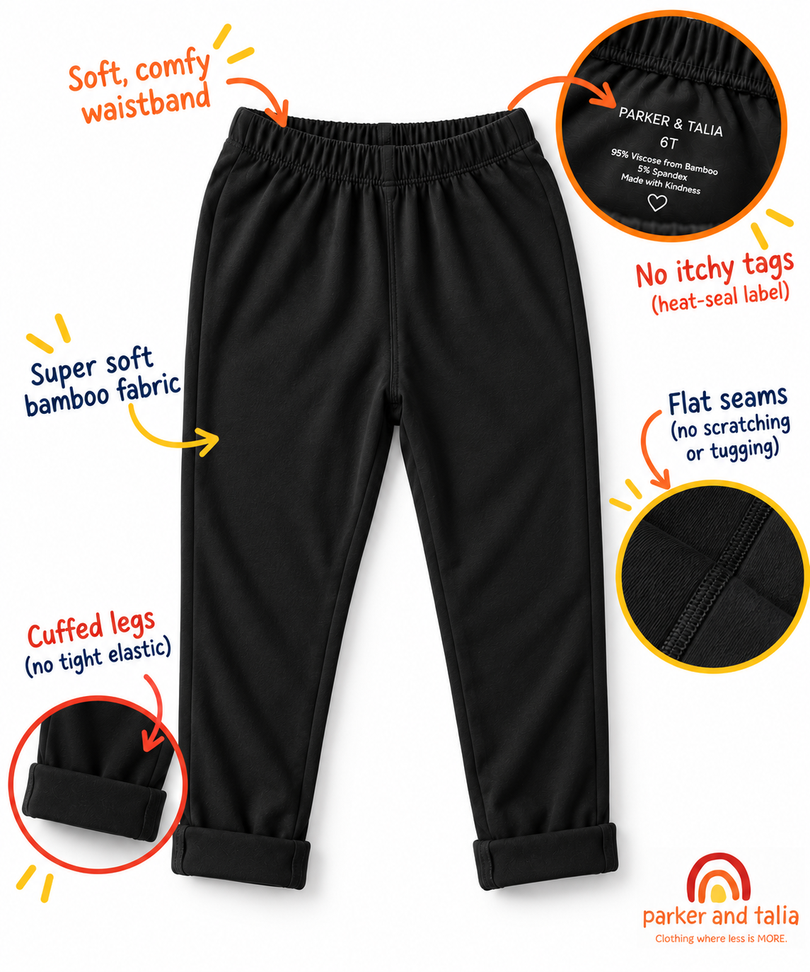 The Everyday Sensory Friendly Jogger: Black