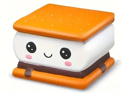 S’more to Love™ Squishy – Soft Stress Relief Toy for Kids | Slow Rising Sensory Fidget | Cute Marshmallow S’mores Design