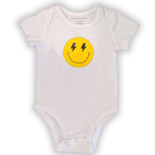 The Everyday Graphic Baby Onesie: Lightening Smiley