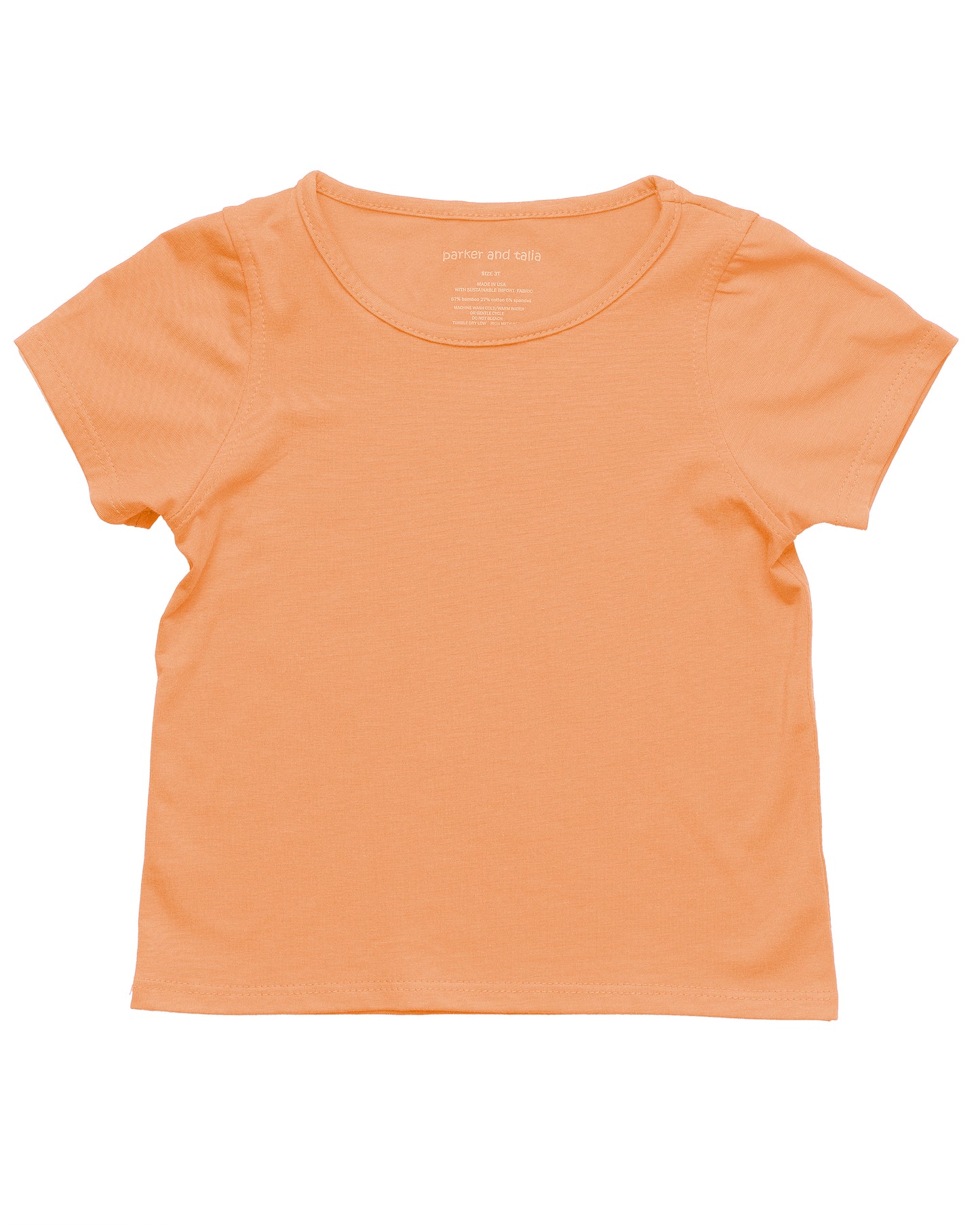 The Everday Sensory Friendly Tee w Chewy Necklace-CORAL